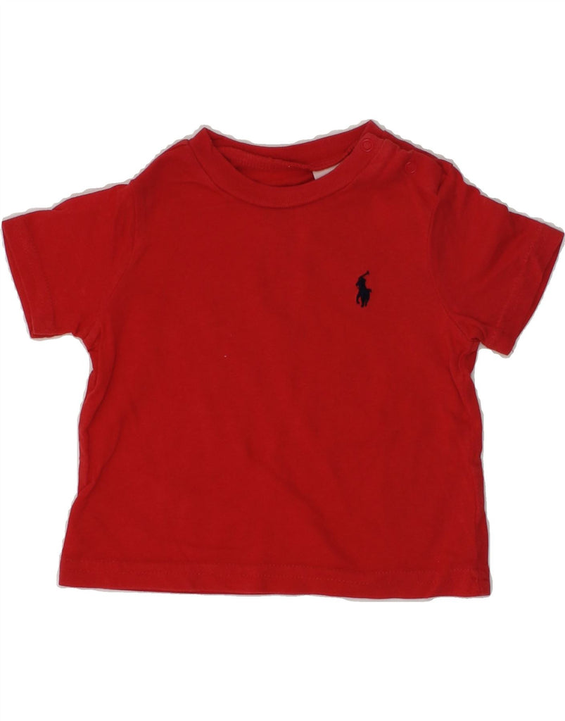 RALPH LAUREN Baby Boys T-Shirt Top 0-3 Months Red | Vintage Ralph Lauren | Thrift | Second-Hand Ralph Lauren | Used Clothing | Messina Hembry 