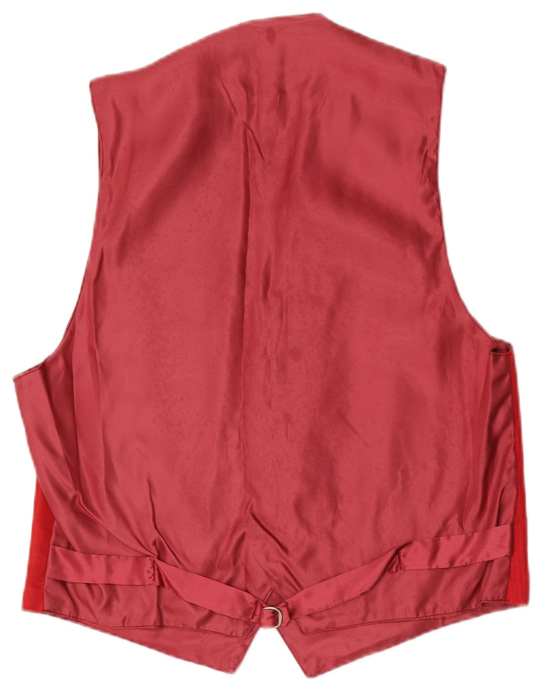 Vintage Mens Waistcoat XL Red Polyamide