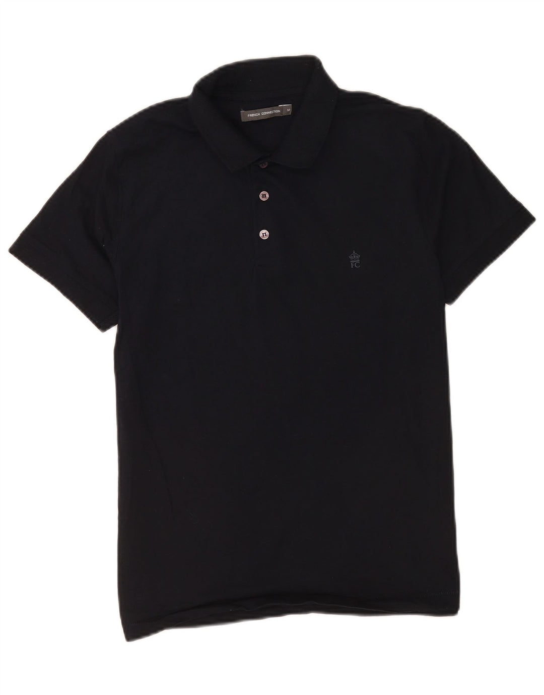French Connection Boys Polo Shirt 13-14 Years Medium Navy Blue Cotton