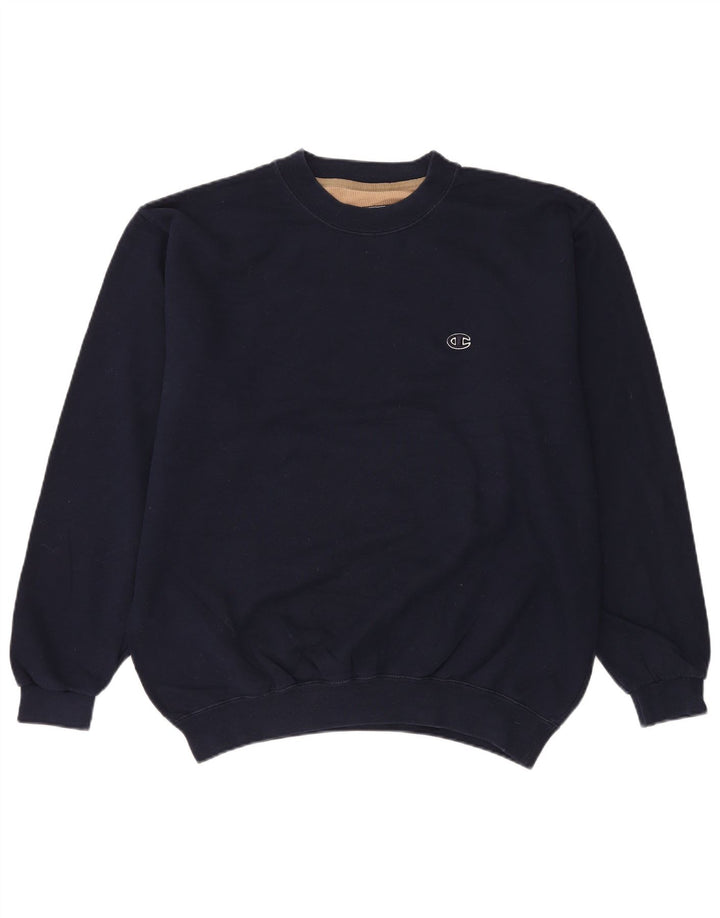 Champion Mens Sweatshirt Jumper XL Navy Blue Cotton