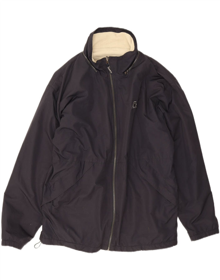 Kappa Mens Windbreaker Jacket UK 40 Large Navy Blue Polyester