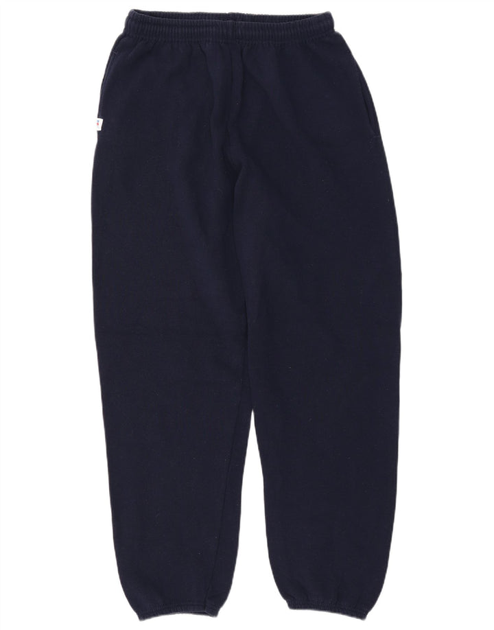 RUSSELL ATHLETIC Mens Tracksuit Trousers Joggers Large Navy Blue Cotton