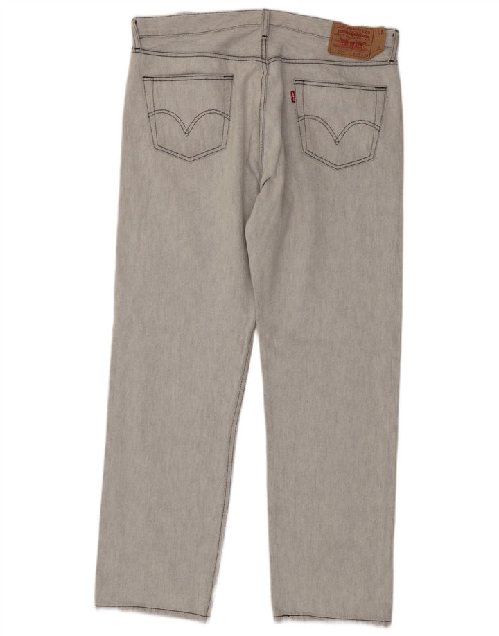 Levi's Mens 501 Straight Jeans W38 L34 Grey Cotton