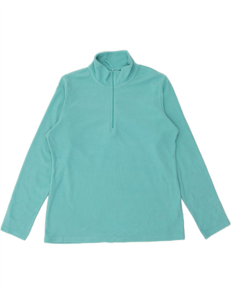 MOUNTAIN WAREHOUSE Womens Zip Neck Fleece Jumper UK 16 Large Turquoise | Vintage Mountain Warehouse | Thrift | Second-Hand Mountain Warehouse | Used Clothing | Messina Hembry 