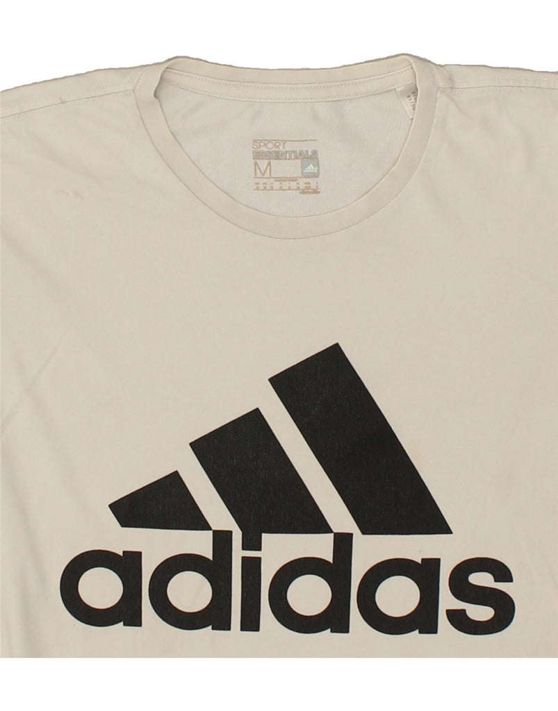 ADIDAS Mens Graphic T-Shirt Top Medium White Cotton | Vintage Adidas | Thrift | Second-Hand Adidas | Used Clothing | Messina Hembry 