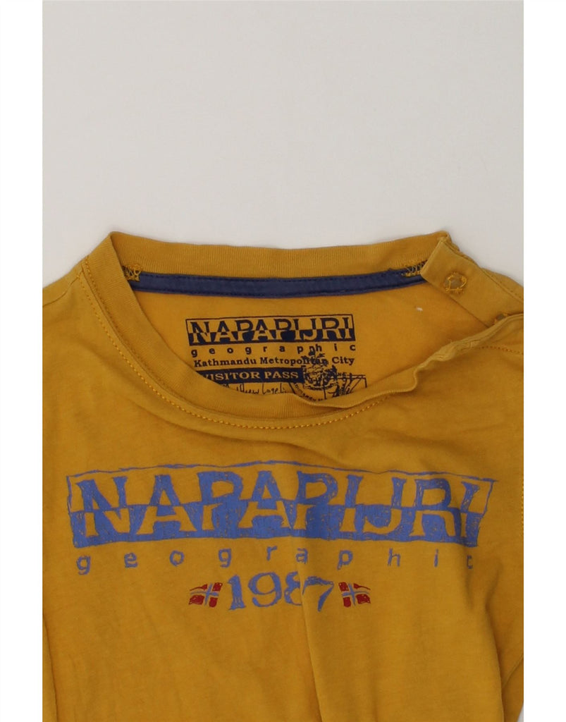 NAPAPIJRI Baby Boys Graphic T-Shirt Top 18-24 Months Yellow | Vintage Napapijri | Thrift | Second-Hand Napapijri | Used Clothing | Messina Hembry 