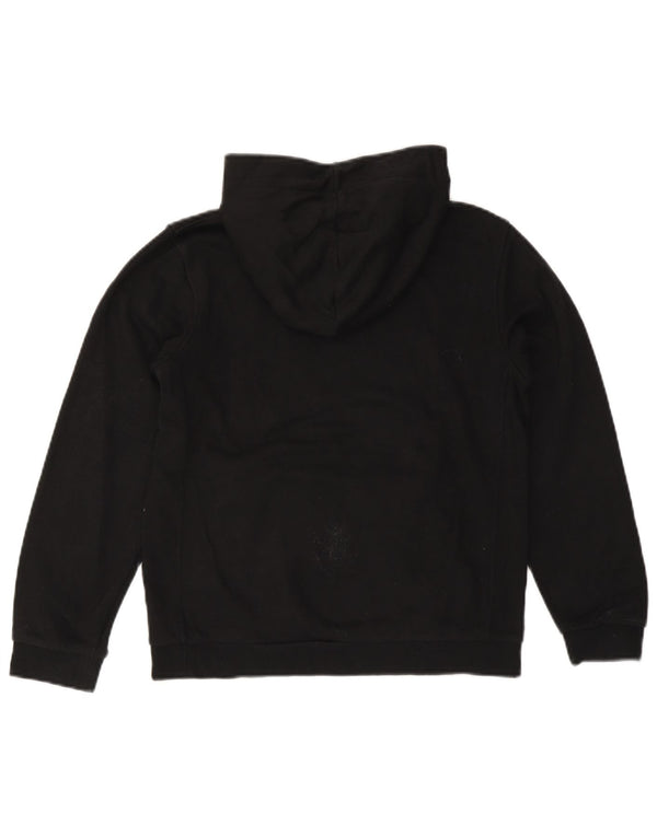 Nike Boys Graphic Hoodie Jumper 12-13 Years Large Black Cotton