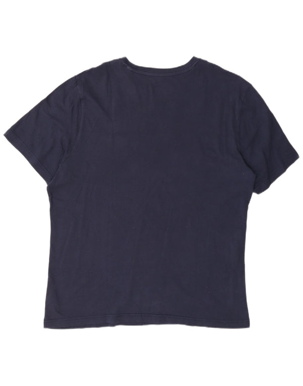 Reebok Mens Graphic T-Shirt Top XL Navy Blue Cotton