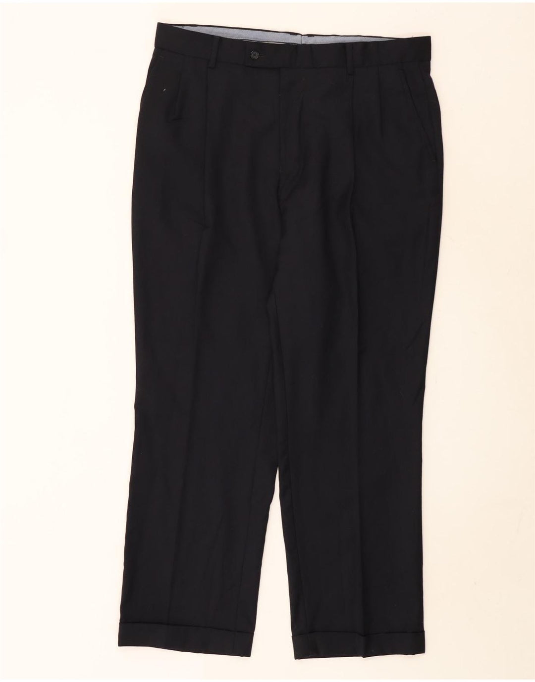 NAUTICA Mens Pegged Suit Trousers W38 L30 Black Wool