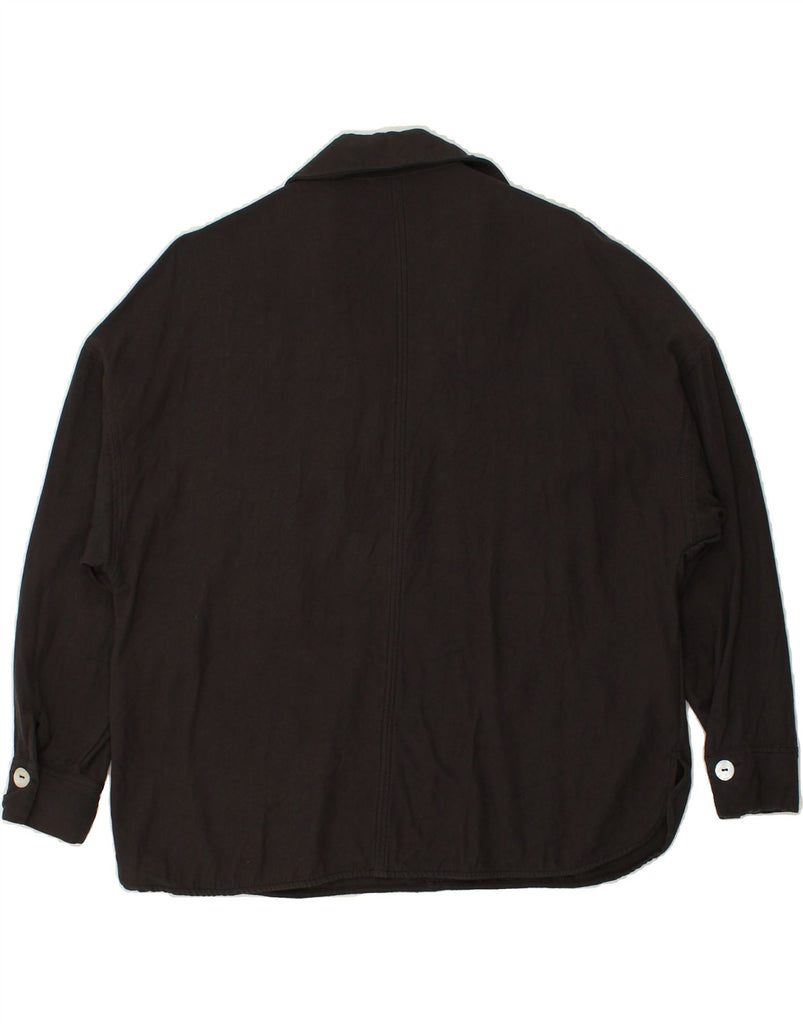 MASSIMO DUTTI Womens Pullover Shirt UK 14 Medium Black | Vintage Massimo Dutti | Thrift | Second-Hand Massimo Dutti | Used Clothing | Messina Hembry 