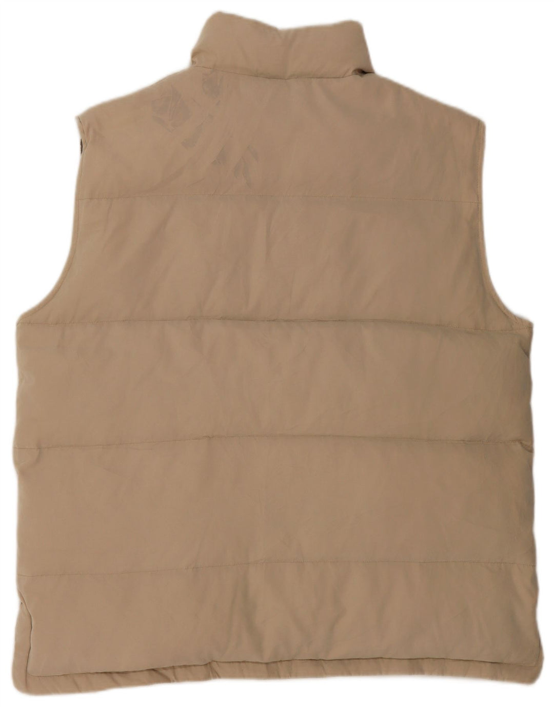 Green Leaves Mens Padded Gilet UK 44 2XL Beige Polyester