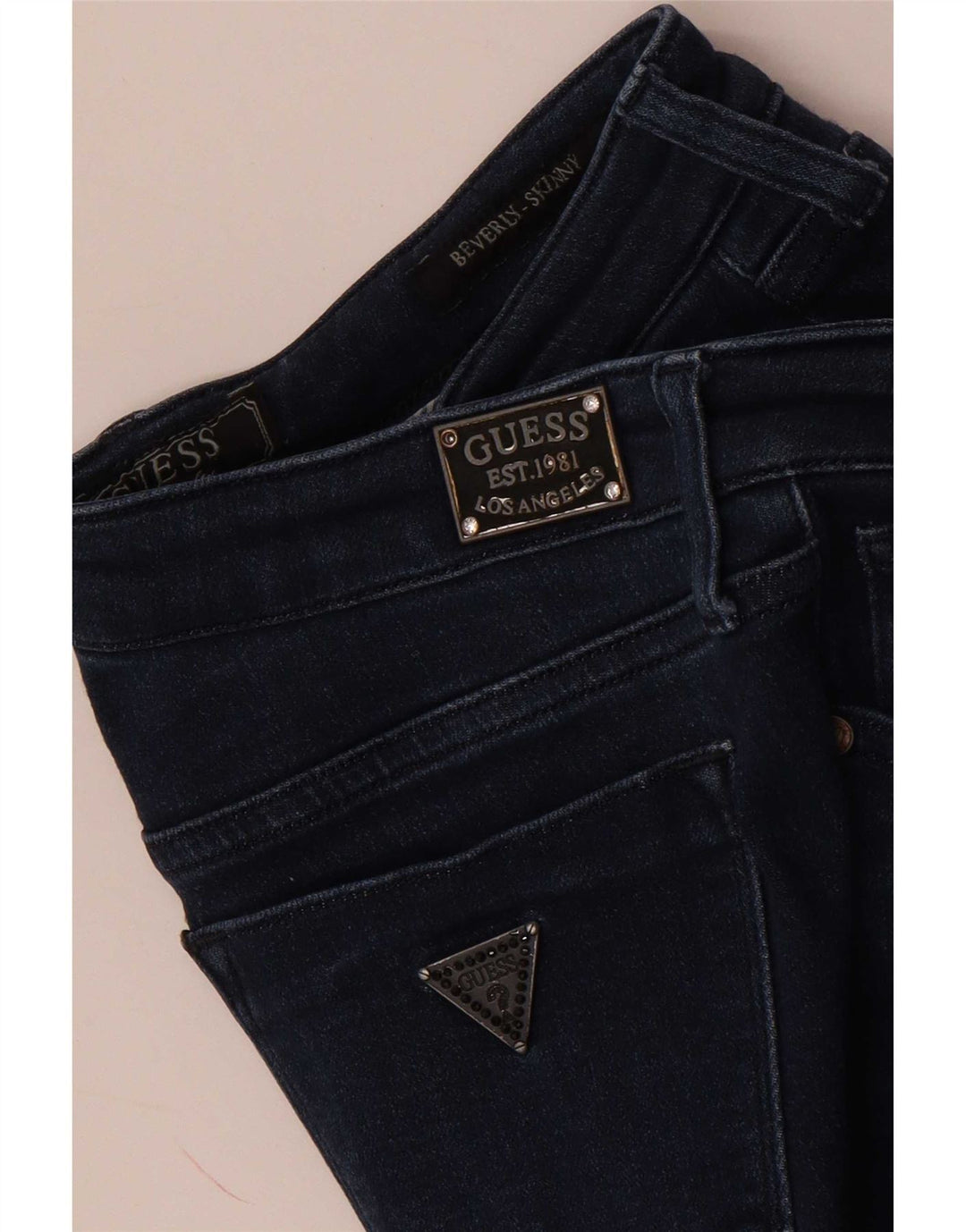 Guess Womens Beverly Skinny Jeans W28 L29 Navy Blue