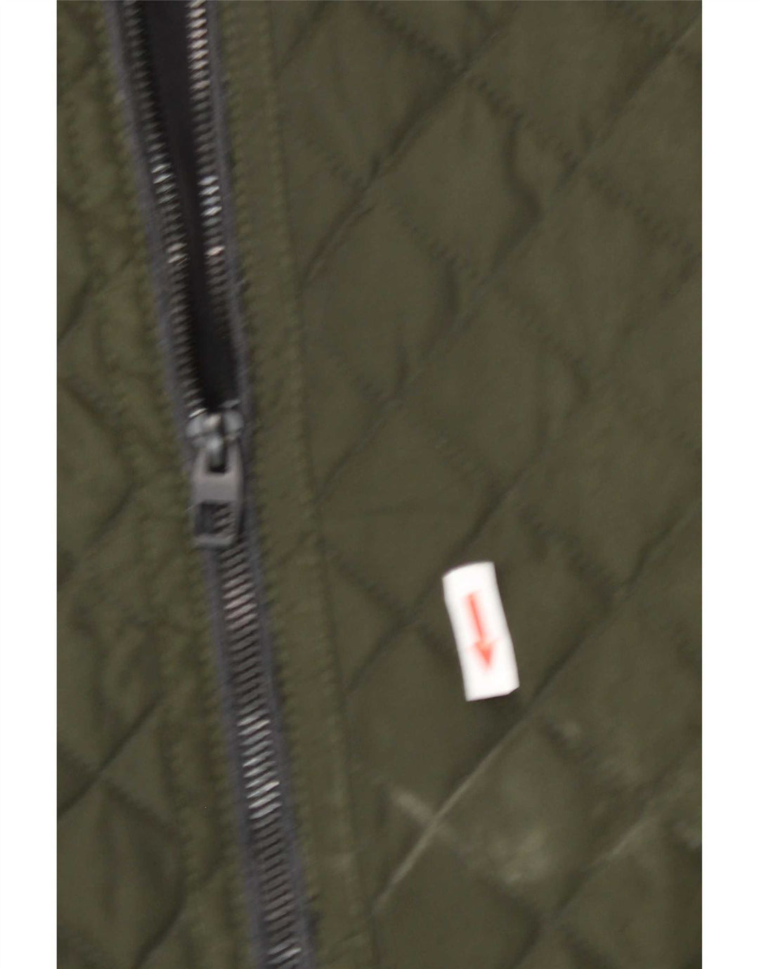 Zara Mens Quilted Jacket UK 42 XL Green Polyester