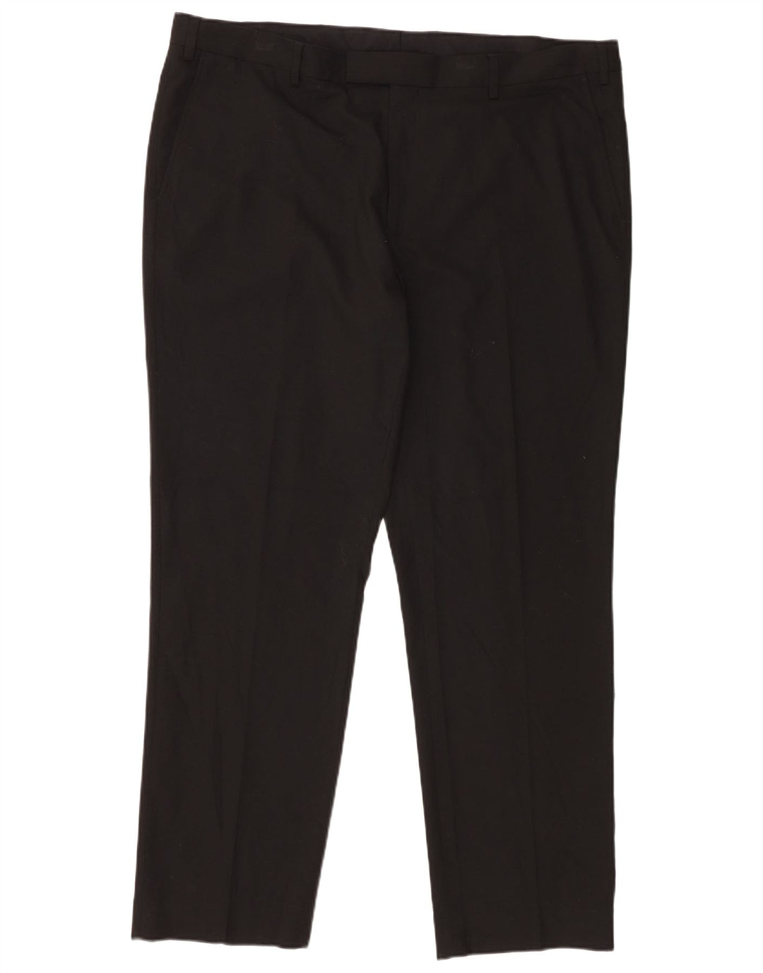 Marks & Spencer Mens Regular Fit Suit Trousers W42 L31 Black Polyester