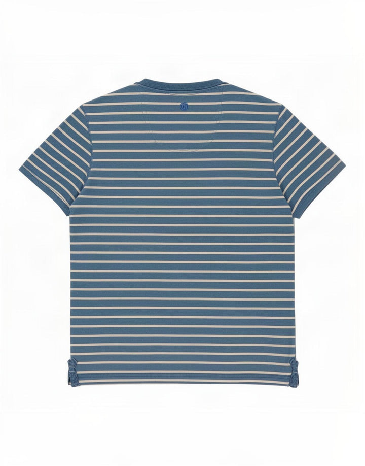 Fat Face Mens T-Shirt Top Medium Blue Striped Cotton