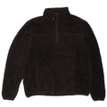 Mountain Warehouse Mens Zip Neck Fleece Jumper Large Black Polyester