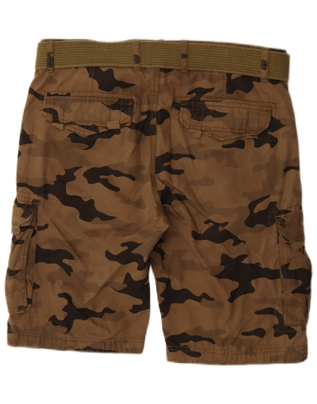 Smog Mens Cargo Shorts Medium W32 Brown Camouflage