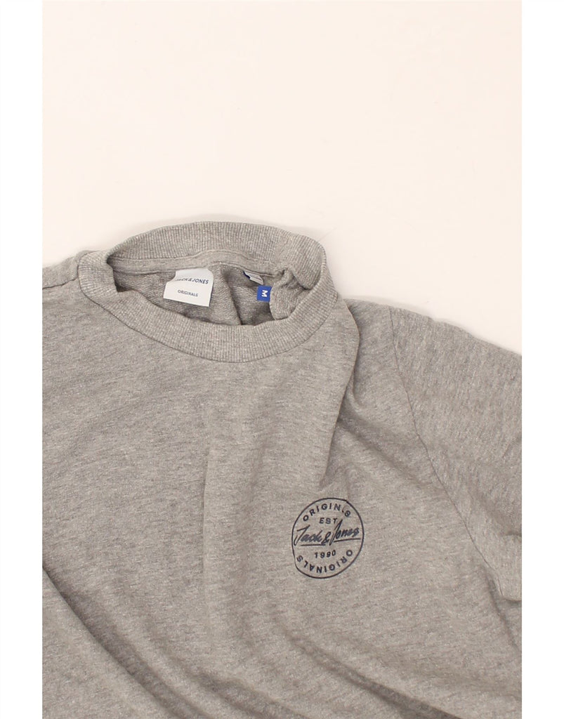 JACK & JONES Mens Sweatshirt Jumper Medium Grey Cotton | Vintage Jack & Jones | Thrift | Second-Hand Jack & Jones | Used Clothing | Messina Hembry 