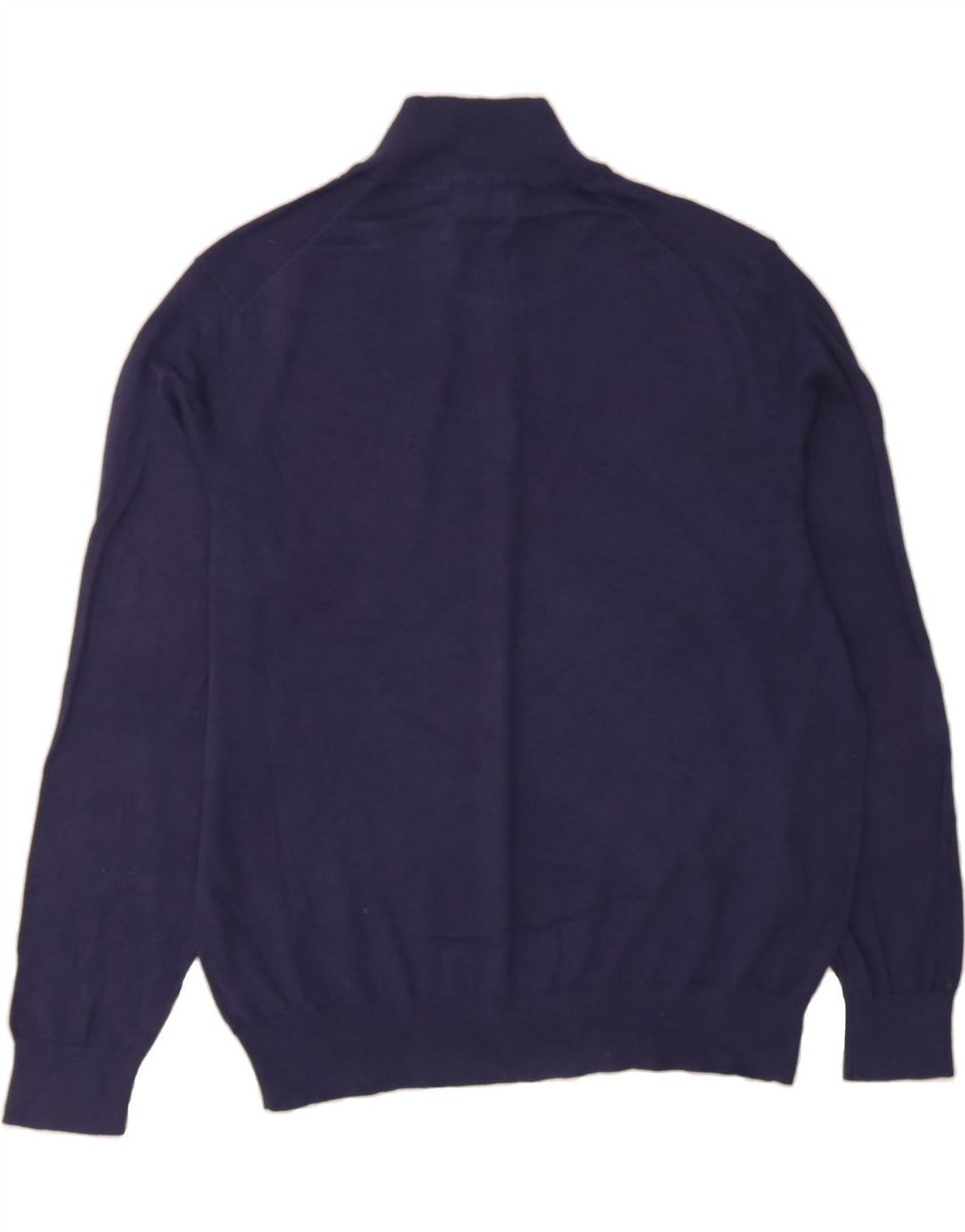IZOD Mens Zip Neck Jumper Sweater XL Navy Blue Cotton Vintage Izod and Second-Hand Izod from Messina Hembry 