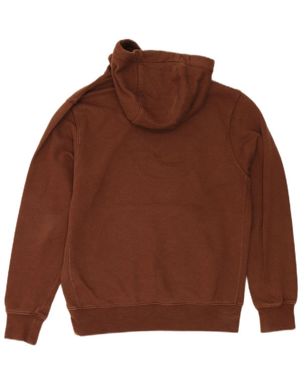 Nike Mens Hoodie Jumper Small Brown Cotton