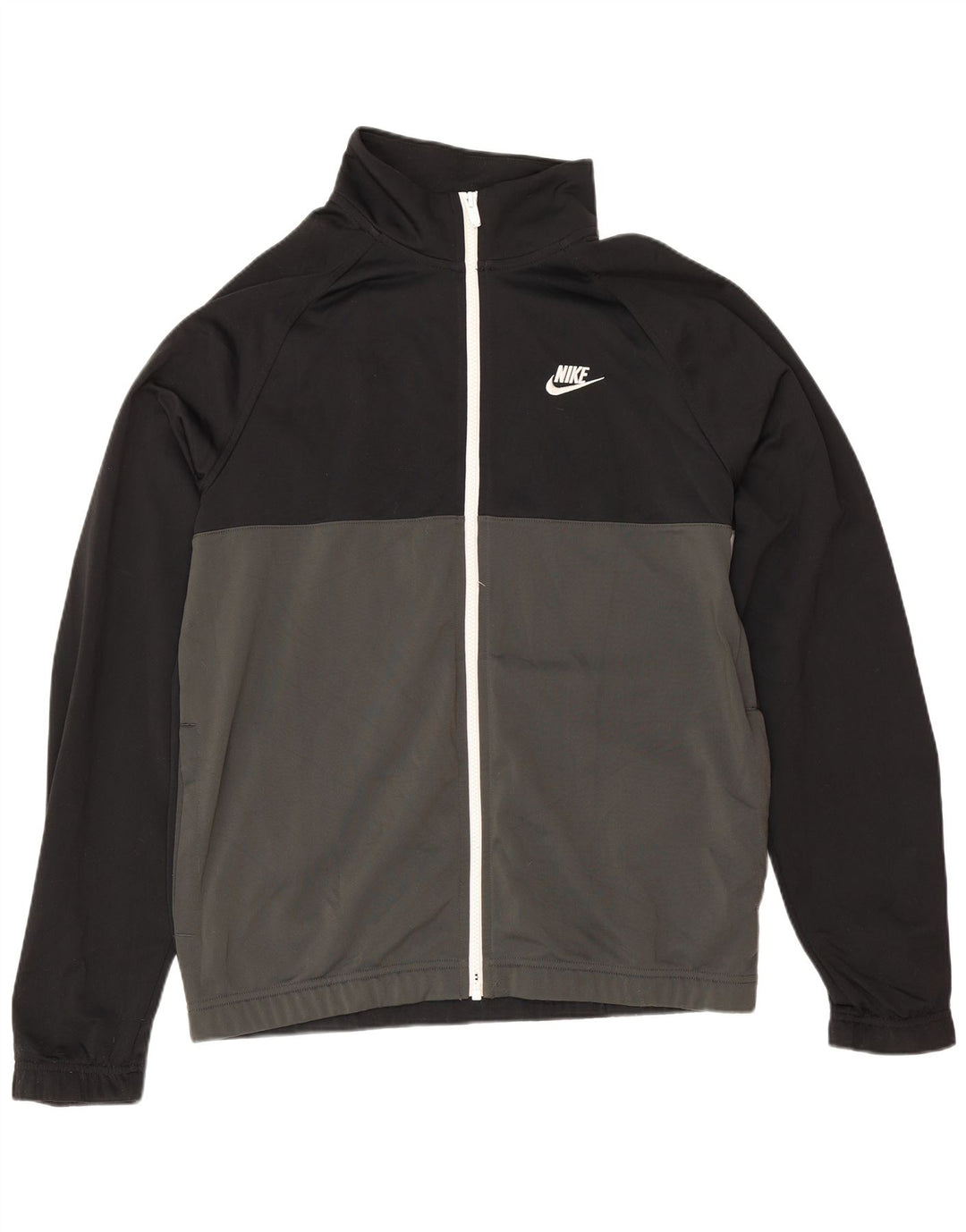 Nike Mens Regular Fit Tracksuit Top Jacket Medium Black Colourblock Sports