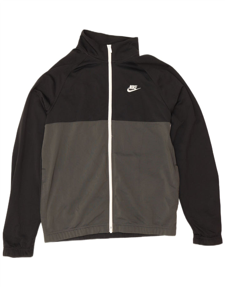 Nike Mens Regular Fit Tracksuit Top Jacket Medium Black Colourblock Sports