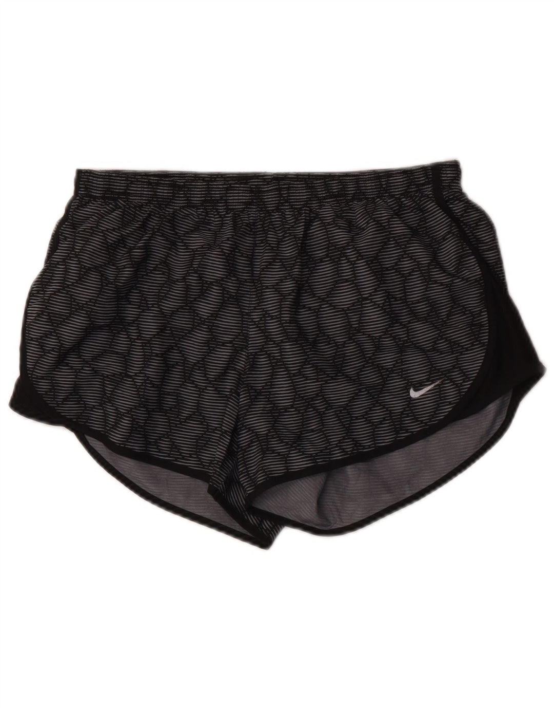Nike Womens Dri Fit Sport Shorts UK 10 Small  Grey Geometric Polyester