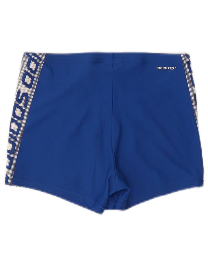 Adidas Mens Graphic Swimming Shorts Medium Blue Nylon