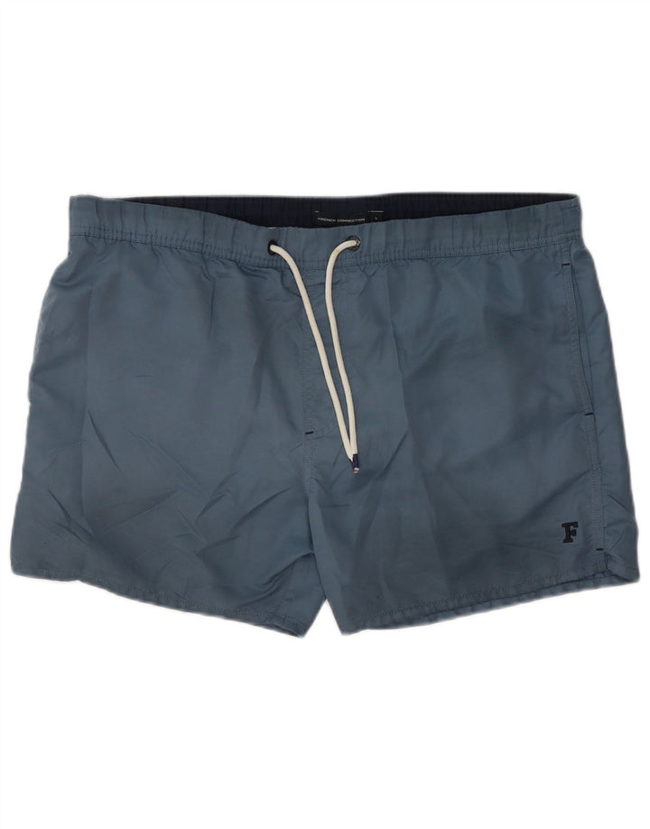 FRENCH CONNECTION Mens Swimming Shorts Large  Grey Polyester