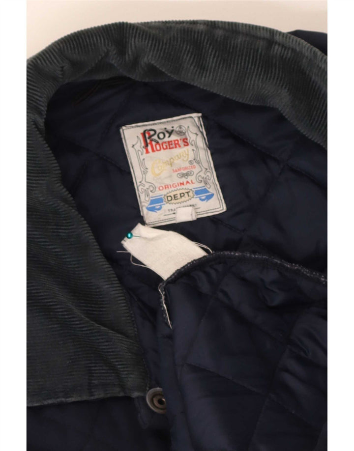 Roy Rogers Mens Quilted Jacket UK 42 XL Navy Blue