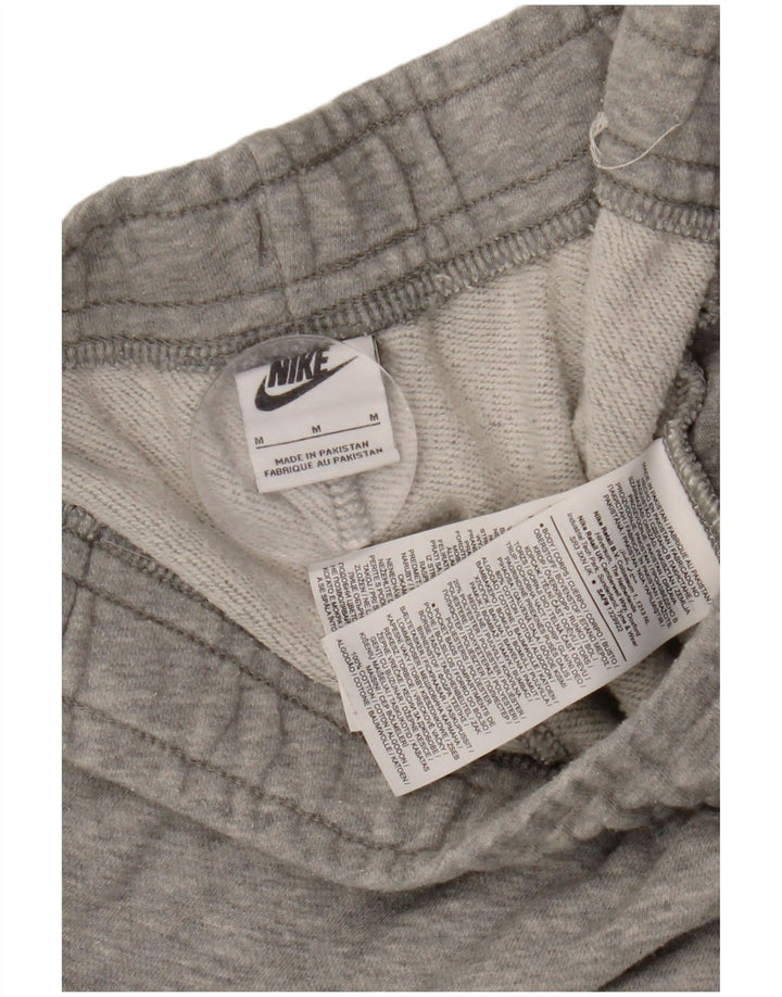 NIKE Womens Tracksuit Trousers Joggers UK 14 Medium  Grey Flecked Cotton