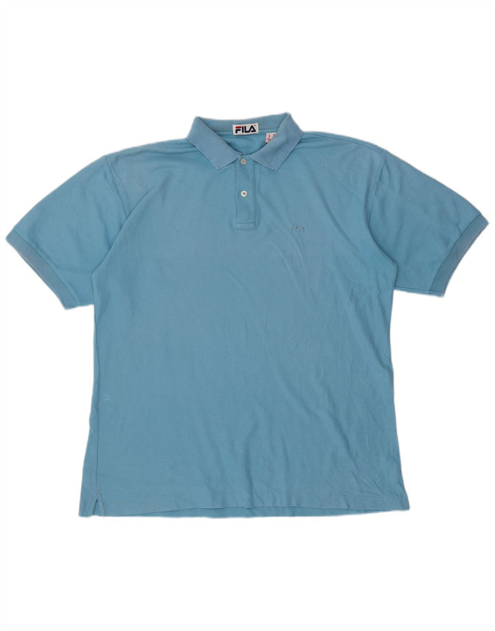 Fila Mens Polo Shirt IT 54 XL Blue Cotton