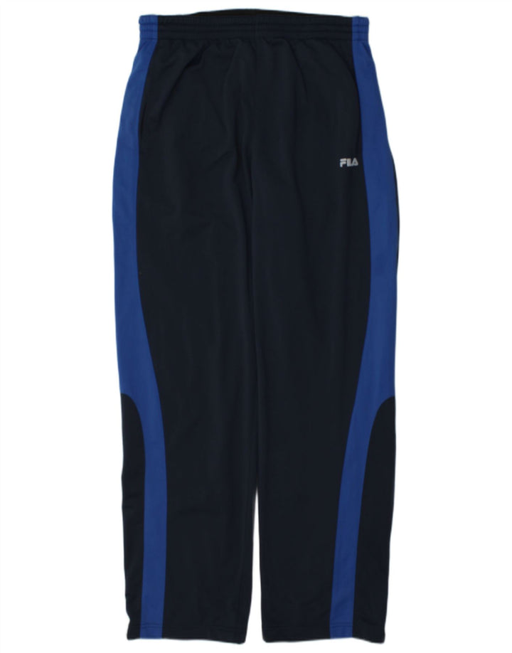 Fila Mens Tracksuit Trousers IT 52/54 Large Navy Blue Colourblock