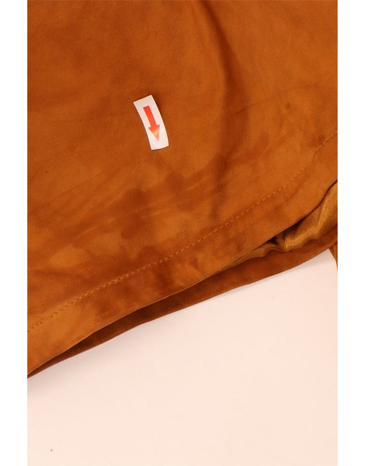 Vintage Womens Suede Jacket IT 42 Medium Brown Leather