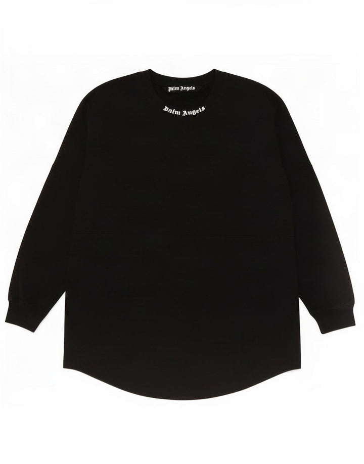 Womens Graphic Sweatshirt Jumper UK 16 Large Black Polyester