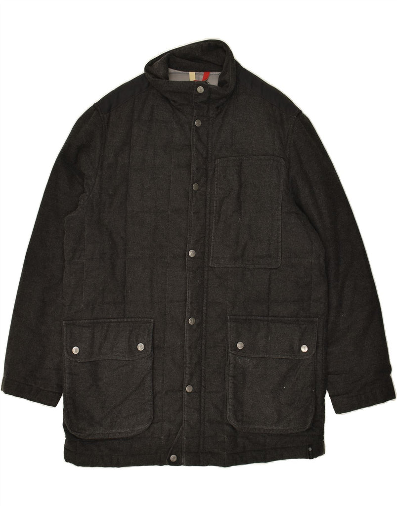 TRUSSARDI Mens Utility Jacket IT 50 Large Black | Vintage Trussardi | Thrift | Second-Hand Trussardi | Used Clothing | Messina Hembry 