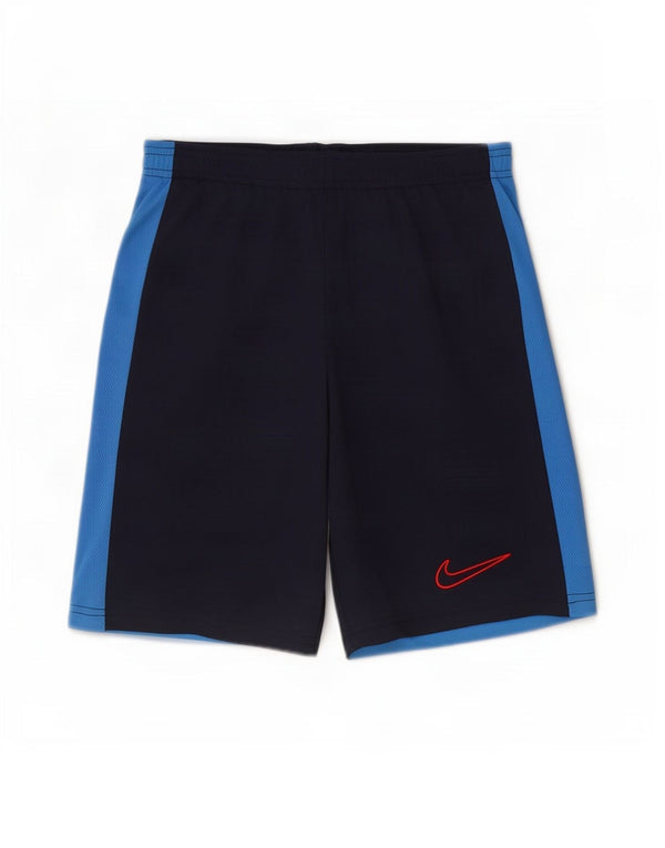 Nike Mens Dri Fit Slim Sport Shorts XS Navy Blue Colourblock Polyester