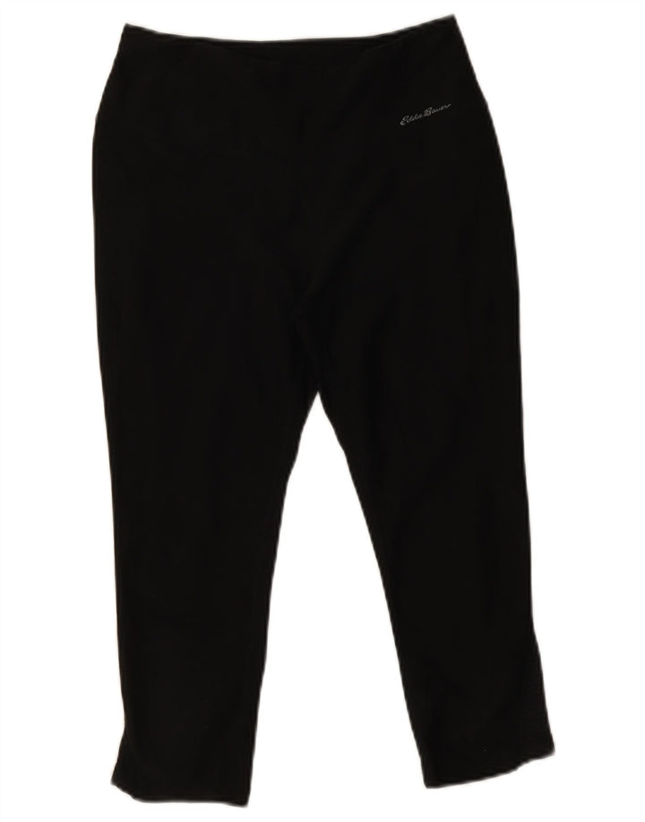Eddie Bauer Womens Capri Leggings UK 10 Small  Black Polyester