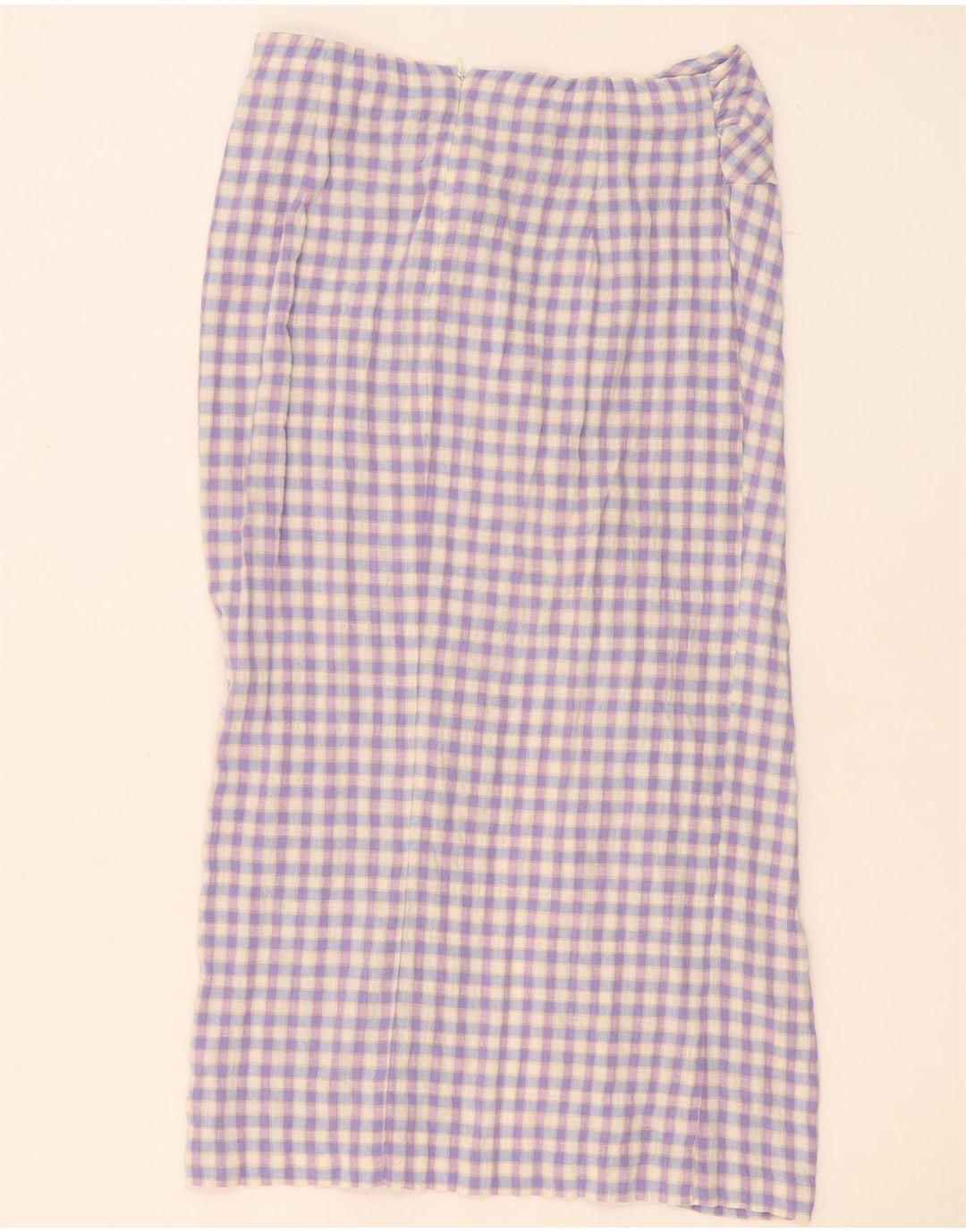 Zara Womens Maxi Skirt Large W32 Purple Gingham