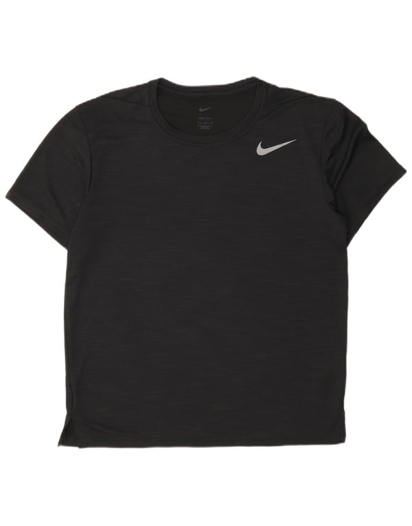 Nike Mens Dri Fit T-Shirt Top Medium Black Flecked Polyester