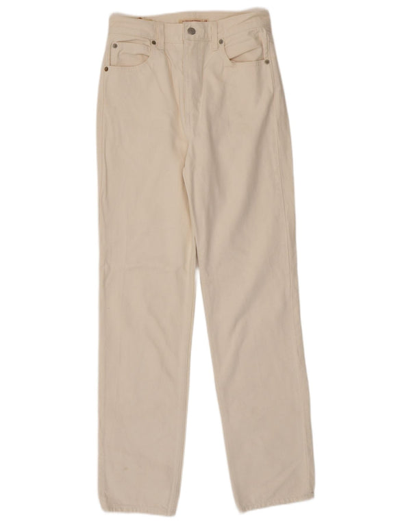 Levi's Womens High Rise Slim Straight Jeans W26 L31 Off White Cotton