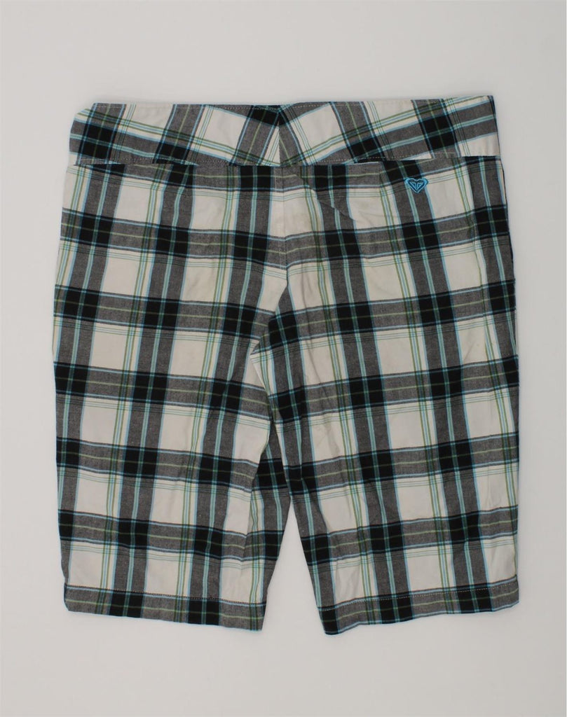 ROXY Boys Chino Shorts 15-16 Years W32 Grey Check Cotton | Vintage Roxy | Thrift | Second-Hand Roxy | Used Clothing | Messina Hembry 