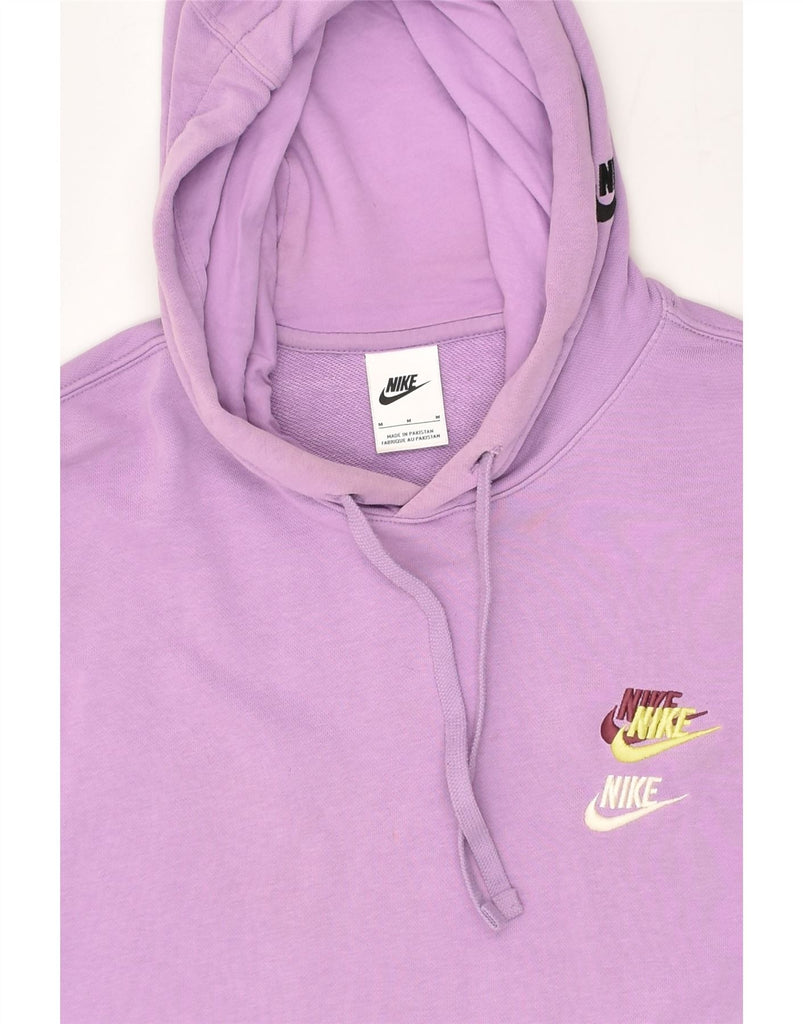 NIKE Womens Oversized Hoodie Jumper UK 14 Medium Purple Cotton | Vintage Nike | Thrift | Second-Hand Nike | Used Clothing | Messina Hembry 