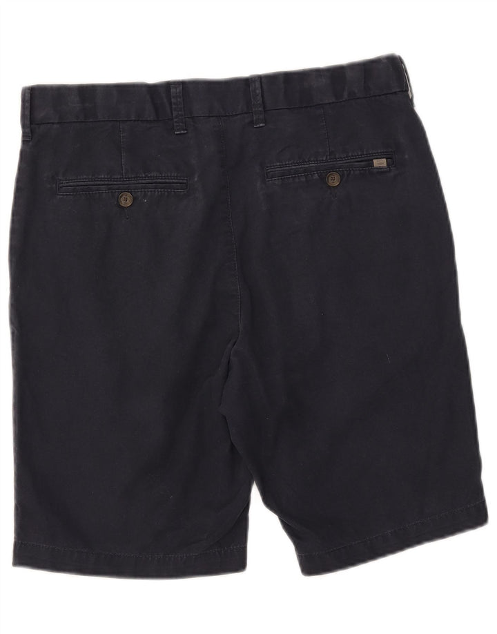 Marks & Spencer Mens Chino Shorts W32 Medium Navy Blue Cotton