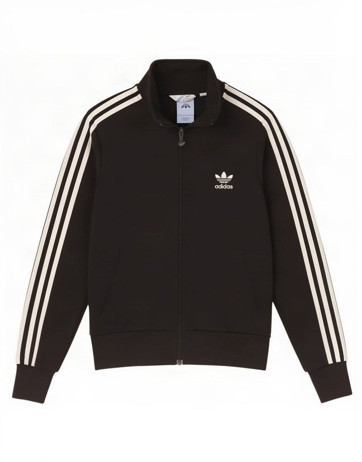 Adidas Womens Graphic Tracksuit Top Jacket IT 40 Small Black