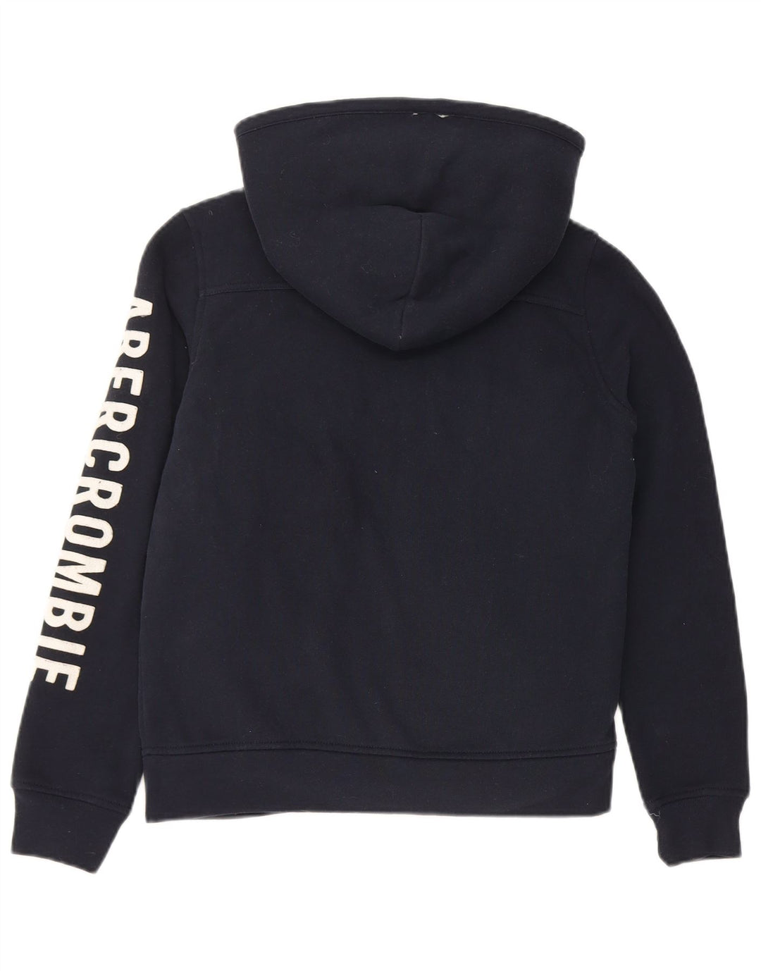 ABERCROMBIE & FITCH Boys Graphic Zip Hoodie Sweater 11-12 Years Navy Blue