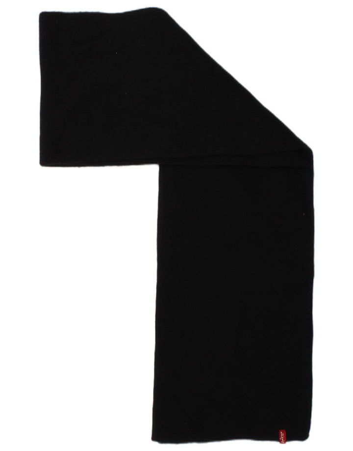 LEVI'S Mens Rectangle Scarf One Size Black Acrylic