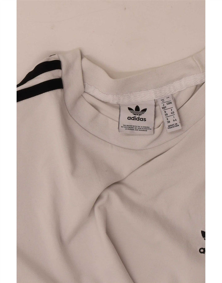 Adidas Womens Top Long Sleeve UK 12 Medium White