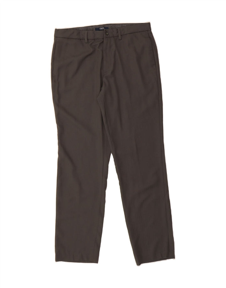 CHAPS Mens Straight Suit Trousers W34 L32 Grey Polyester Vintage Chaps and Second-Hand Chaps from Messina Hembry 