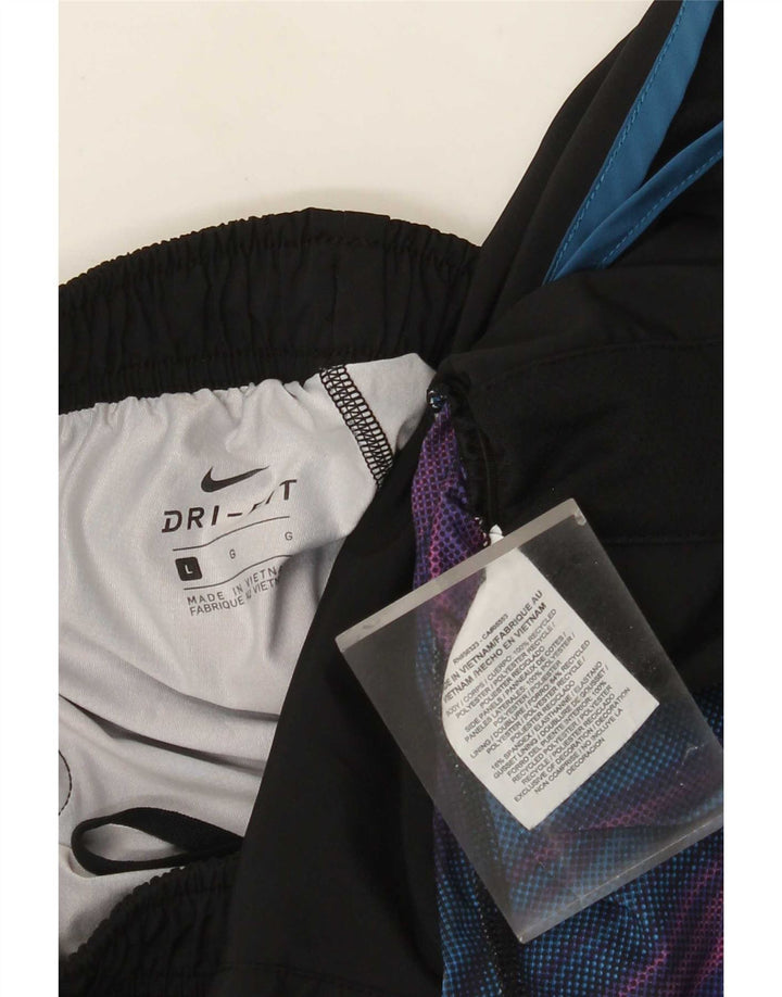 Nike Womens Dri Fit Sport Shorts UK 14 Large Black Polyester